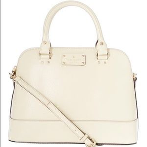 Kate Spade Wellesley Small Rachelle Satchel Crossbody Bag in White